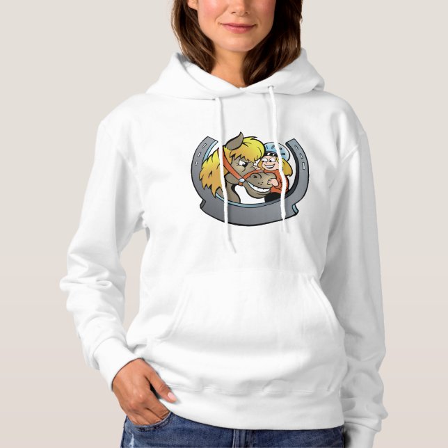 Reiter und Pferde Hoodie (Vorderseite)