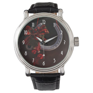 Reiter-Weihnachts-Hufeisen-Hängefoto Armbanduhr