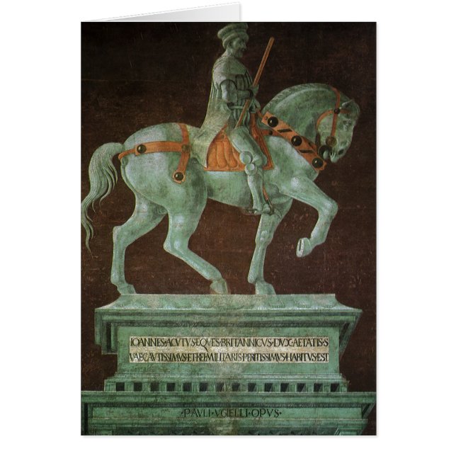 Reiterdenkmal an Sir John Hawkwood, Uccello (Vorne)
