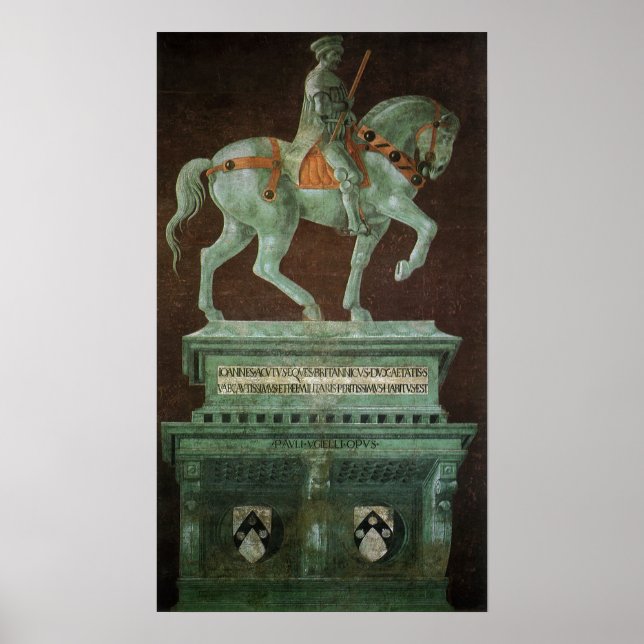 Reiterdenkmal an Sir John Hawkwood, Uccello Poster (Vorne)