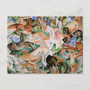 Reiterfantasie mit Pink Lady von Alice Bailly Postkarte