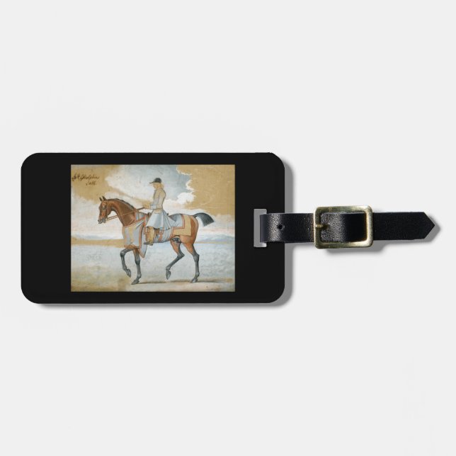 ReiterGodolphin arabisches Thoroughbred-Pferd Gepäckanhänger (Vorderseite horizontal)