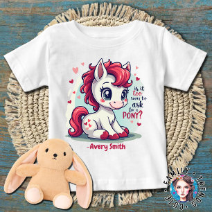 Reiterin Ist es zu früh, um nach einem Pony-Mädche Baby T-shirt