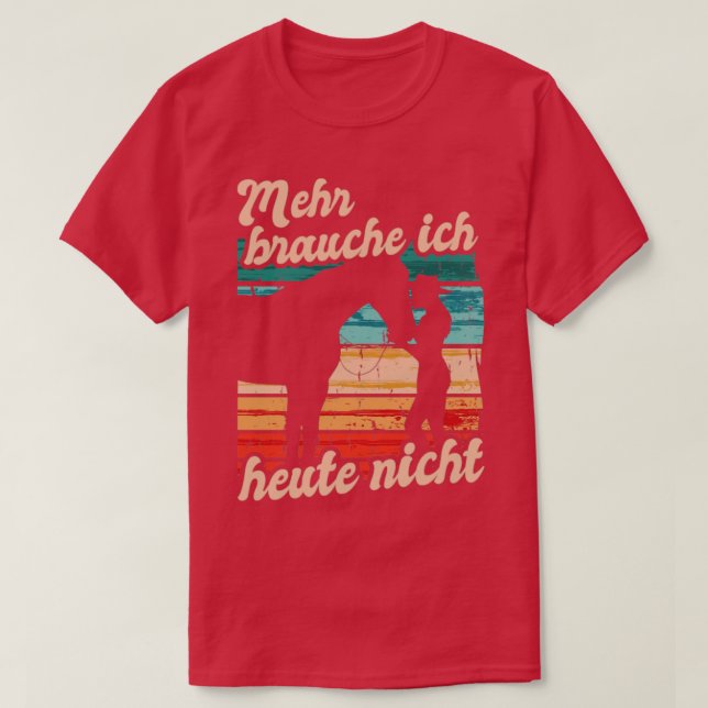 Reiterin Reiten Mehr Brauche Ich Heute Nicht Pferd T-Shirt (Design vorne)