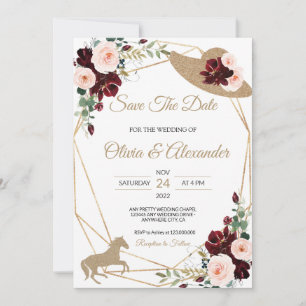 Reiterliche Hochzeit - Termin merken Einladung