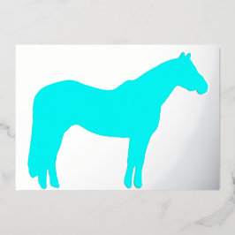 Reiterpferd-Themen-Folien-Feiertagskarte Folien Feiertagskarte