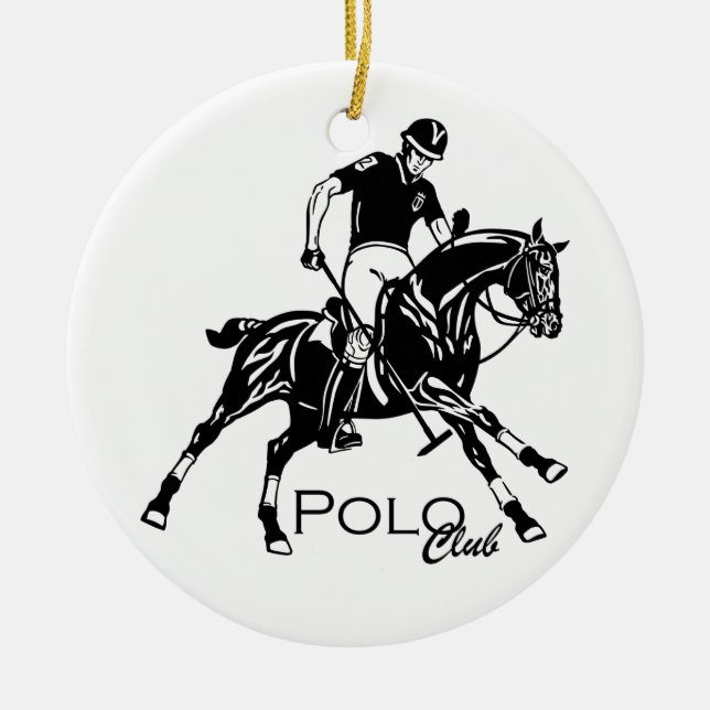 Reiterpolosportverein Keramik Ornament (Vorne)