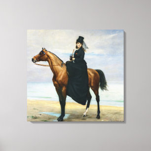 Reiterporträt von Mademoiselle Croizette Leinwanddruck