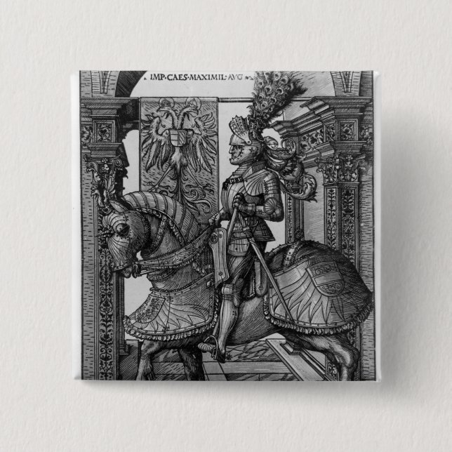 Reiterporträt von Maximilian I c.1508 Button (Vorderseite)