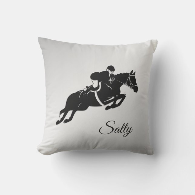 Reiterpullover mit Namen Kissen (Vorderseite)