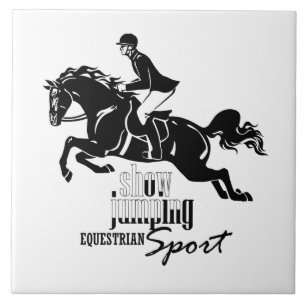 Reitershowspringen Fliese