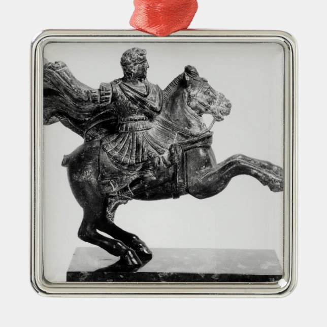 Reiterstatuette von Alexander der Große Silbernes Ornament (Vorne)