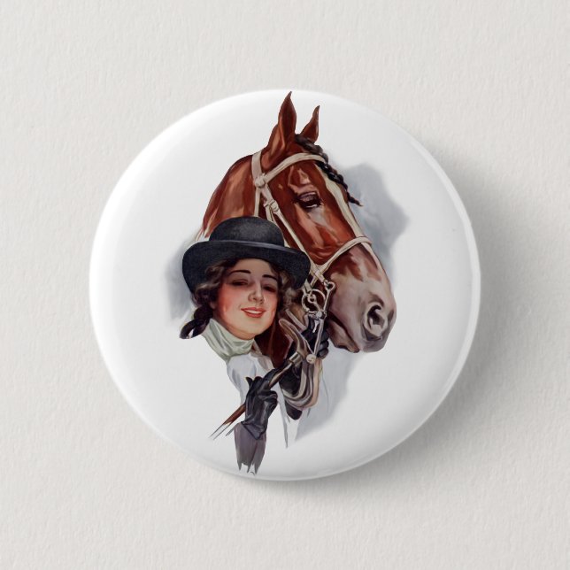 Reitfrau Button (Vorderseite)