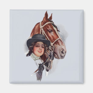 Reitfrau Magnet