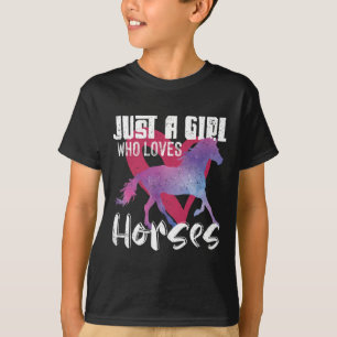 Reitfrauen nur ein Mädchen, das Reitpferde Liebe T-Shirt