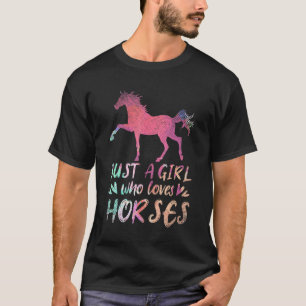 Reitfrauen Reitsport Hobby Nur ein Mädchen, die Li T-Shirt