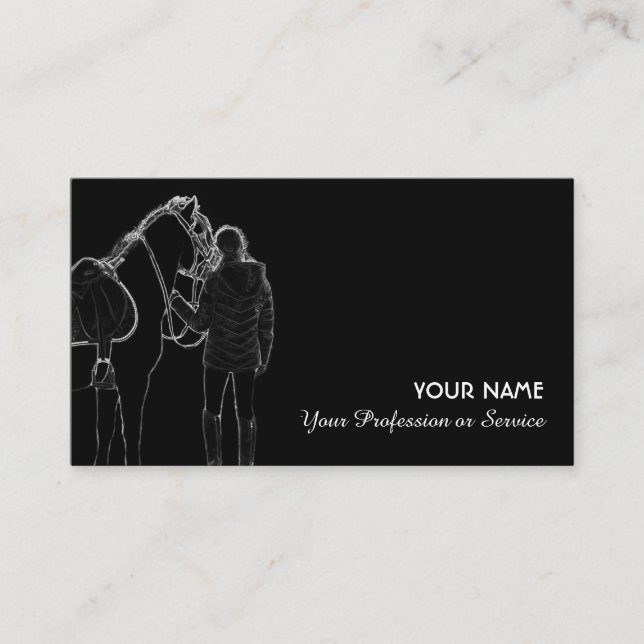 Reitfreunde und Reitbegeisterte Visitenkarte (Vorderseite)