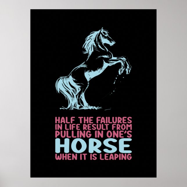 Reitgeschenk | Halbierung von Lebensausfällen Poster (Vorne)