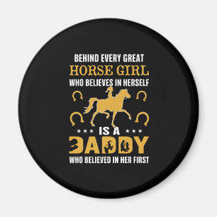 Reitgeschenk Hinter jedem großen Pferdchen Magnet