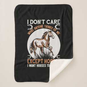 Reitgeschenk Ich kümmere mich nur um Pferde Sherpadecke