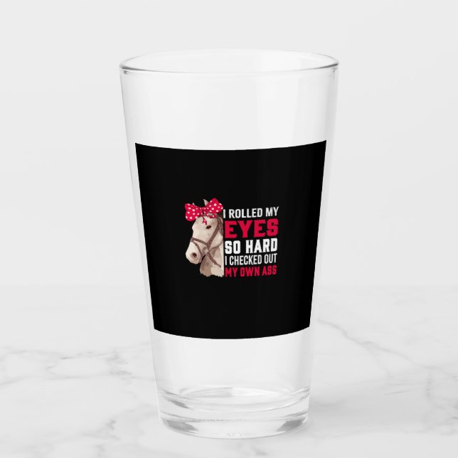 Reitgeschenk | Meine Augen so hart rollen Glas (Vorderseite)