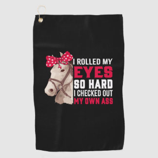 Reitgeschenk | Meine Augen so hart rollen Golfhandtuch