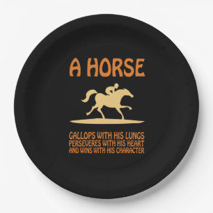 Reitgeschenk Pferdegalopp Pappteller