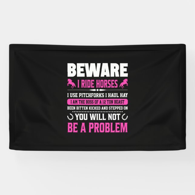 Reitgeschenk | Vorsicht bei Reisen Banner (Horizontal)