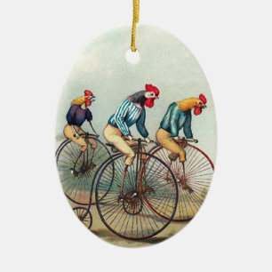 Reithähne Keramikornament