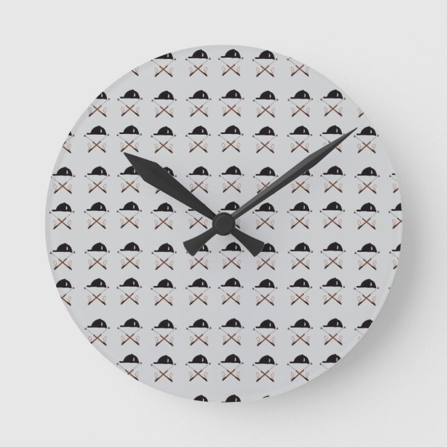 Reithelm und Reitgerte Uhr (Vorderseite)