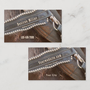 Reitlehrer Rustic Brown Western Visitenkarte
