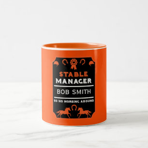 Reitlehrer Zweifarbige Tasse