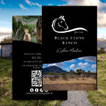 Reitmarkenlogo für Reittiere Flyer<br><div class="desc">Reitranch Logo,  Reitstall Logo Design,  Branding für Ihr Pferdegeschäft. Fügen Sie Ihre Fotos,  soziale Griffe,  etc auf beiden Seiten,  plus QR-Code.</div>