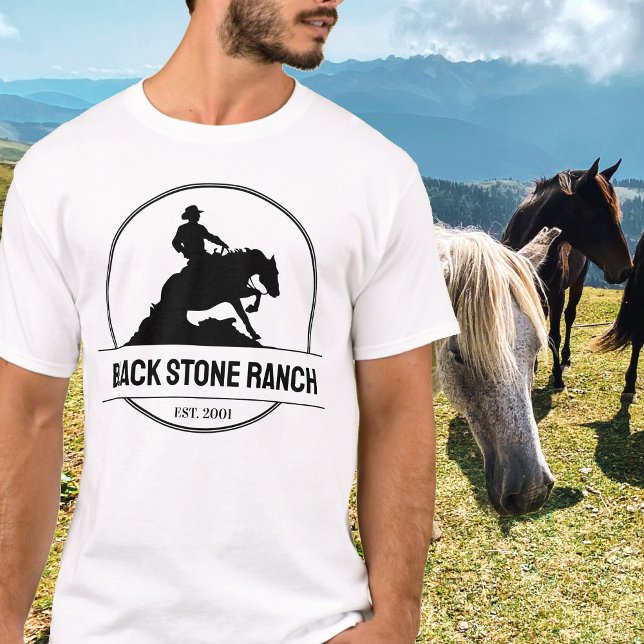 Reitmarkenzeichen für Western T-Shirt (Horse ranch logo design branding marketing t-shirt)