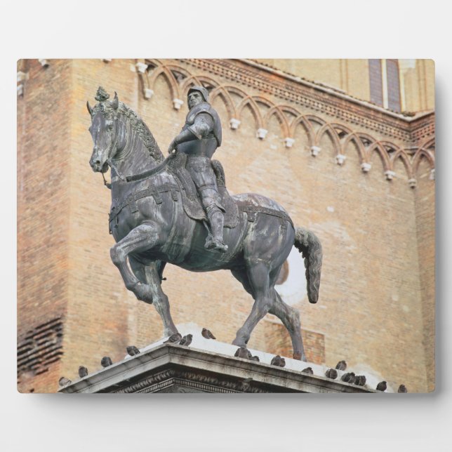 Reitmonument von Bartolommeo Colleoni (1400- Fotoplatte (Vorderseite)