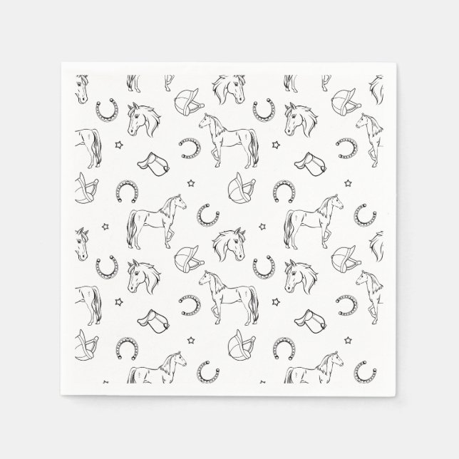 Reitmuster Serviette (Vorderseite)