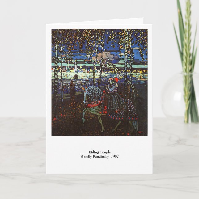Reitpaare, Wassily Kandinsky 1907 Karte (Vorderseite)