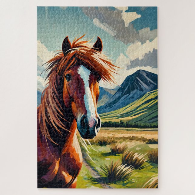 Reitpferd 1000 Stück Puzzle (Vertikal)
