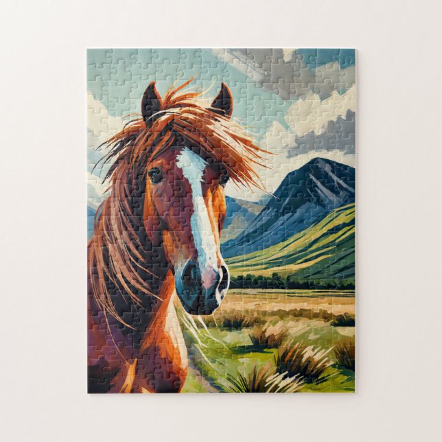 Reitpferd 250 Stück Puzzle (Vertikal)