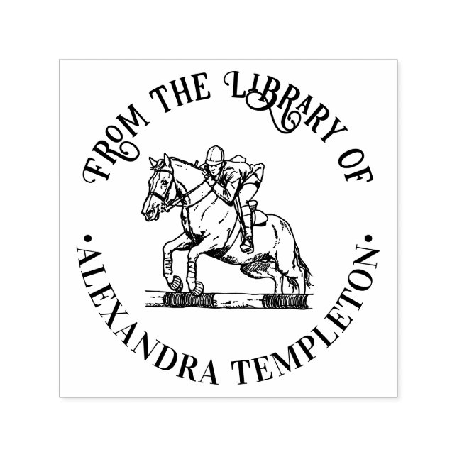 Reitpferd #2 Jump Library Book Name Permastempel (Design)