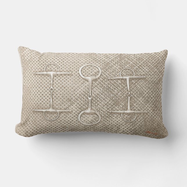 Reitpferd Bits Beige Nuetrals Barackentanz Lendenkissen (Vorderseite)