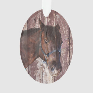 Reitpferd, das mich mit seinen Augen ansieht Ornament