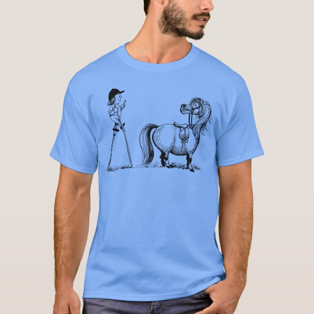 Reitpferd mit Stilits vint T-Shirt (Vorderseite)