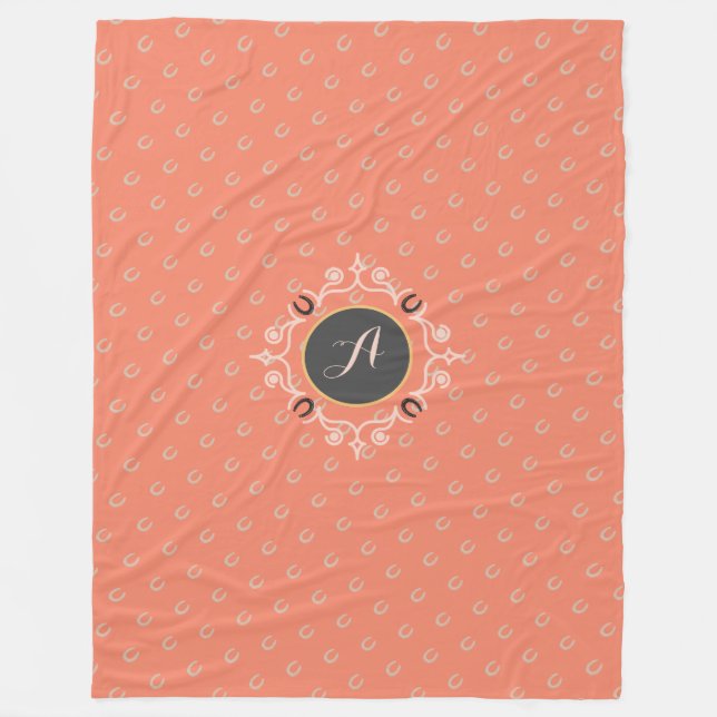 Reitpferd Monogram Fleecedecke (Vorderseite)
