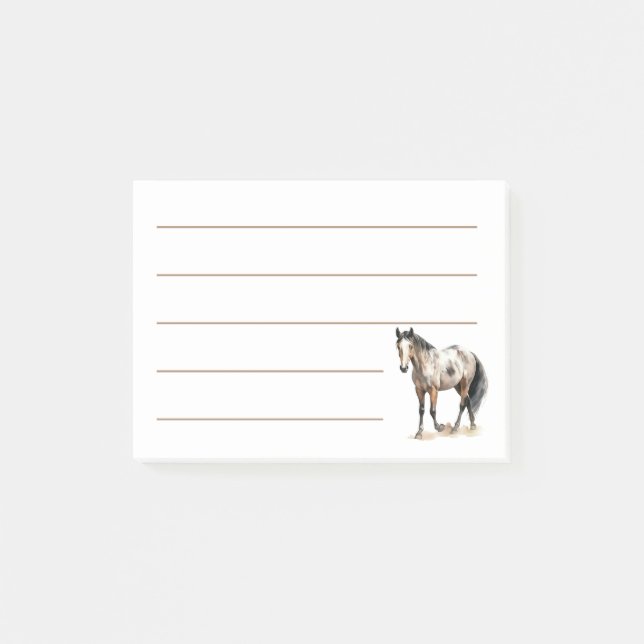 Reitpferd Reitpferd Post-it Klebezettel (Vorderseite)