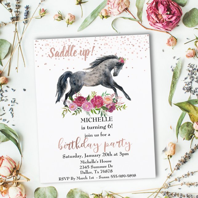 Reitpferd Saddle Up Birthday Party rosa Budget (Von Creator hochgeladen)
