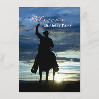 Reitpferd-Silhouette Einladung