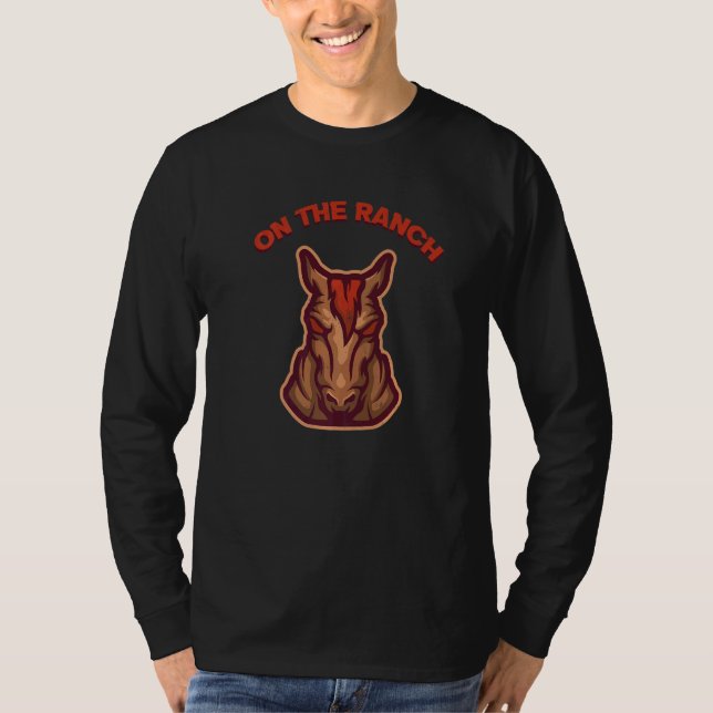 Reitpferde auf der Ranch T-Shirt (Vorderseite)