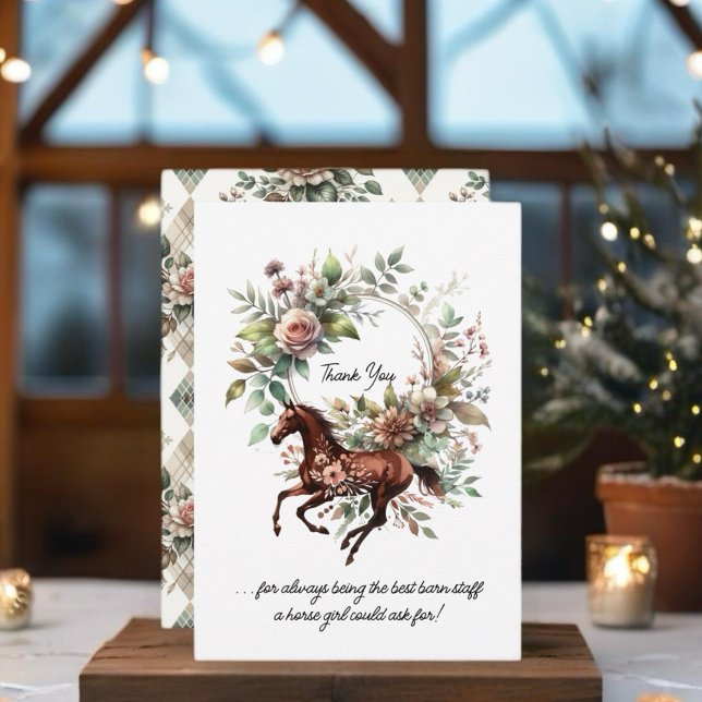 Reitpferde Blume Einladung (Personalize this beautiful design!)