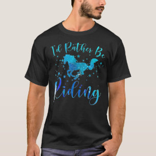 Reitpferde-ID RATHER BE Reiten Girls T-Shirt